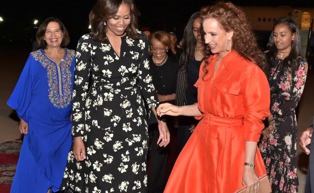 Michelle Obama et ses deux filles au Maroc