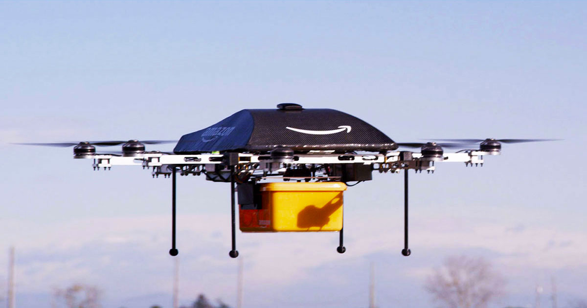 Grande-Bretagne : première livraison par drone d’Amazon